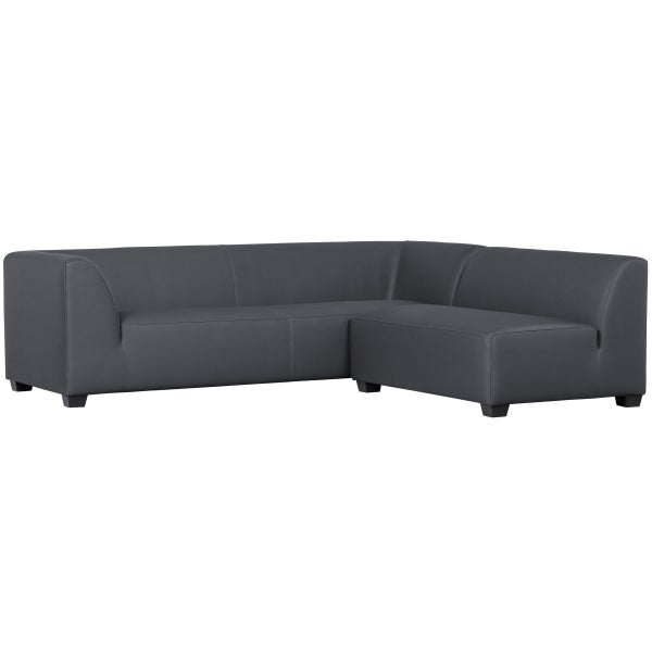 Image of HOLLANDIA CORNER BENCH GARDEN CARBON GREY