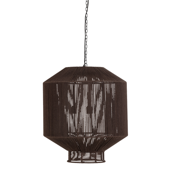 Image de JURO LAMPE SUSPENDUE MÉTAL/CORDE BRUN FONCÉ