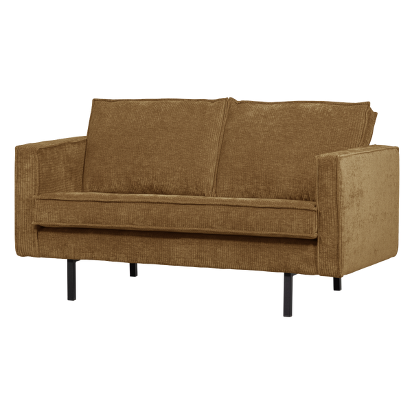 Image of RODEO 2-SEATER SOFA RIB FABRIC HONEY YELLOW [fsc]
