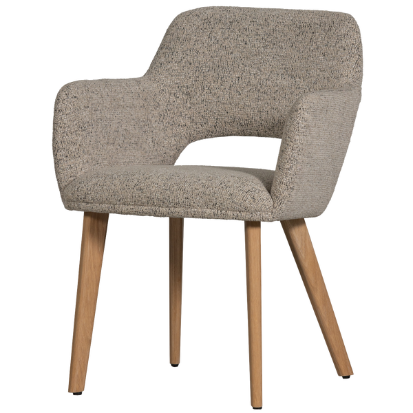 Image of MURAT DINING CHAIR NATURAL WITH WOODEN LEG NATURAL
