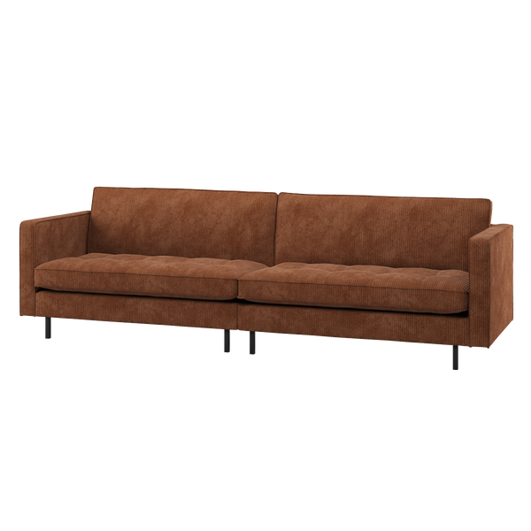 Image of RODEO CLASSIC 3-SEATER SOFA RIB FABRIC RUST BROWN