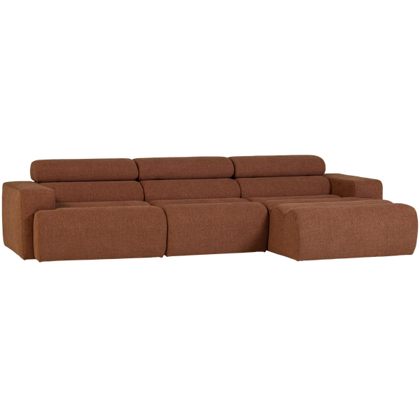 Image of NOVI CHAISE LONGUE SOFA RIGHT BOUCLÉ TERRA