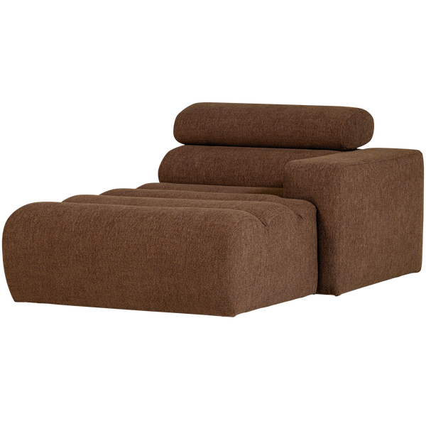 Image of NOVI CHAISE LONGUE ELEMENT RIGHT BOUCLÉ MOCHA BROWN