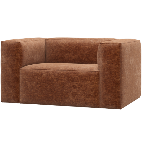 Image of BEAN ARMCHAIR CHENILLE VELVET TERRA
