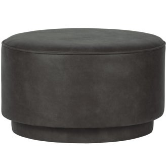 Image of COFFEE POUF ASPECT CUIR ANTHRACITE