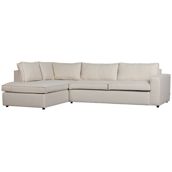 Image of THOMAS CORNER SOFA LEFT WOVEN FABRIC NATUREL