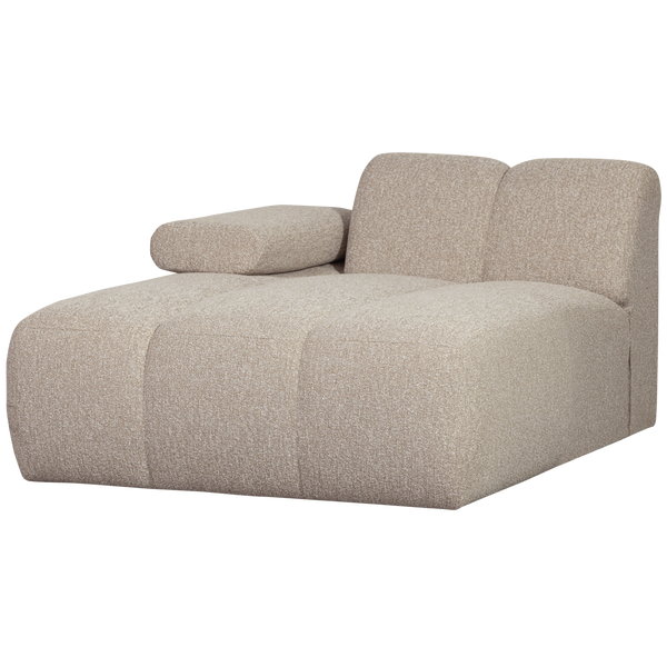 Image of MOJO CHAISE LONGUE ELEMENT LEFT BOUCLÉ BEIGE MELANGE