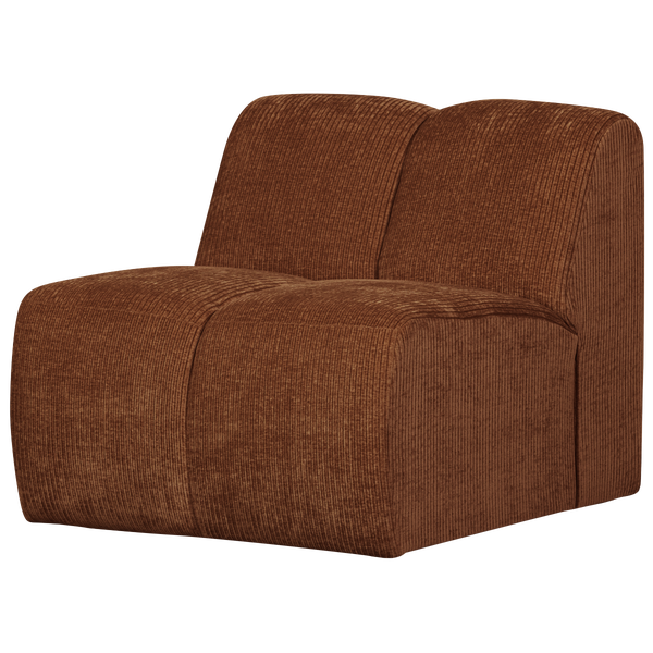 Image of MOJO 1-SEATER WOVEN RIB FABRIC RUST BROWN