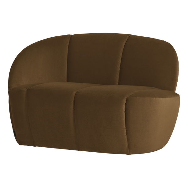 Image of MOJO 2-SEATER BENCH LEFT VELVET HONEY YELLOW [fsc]