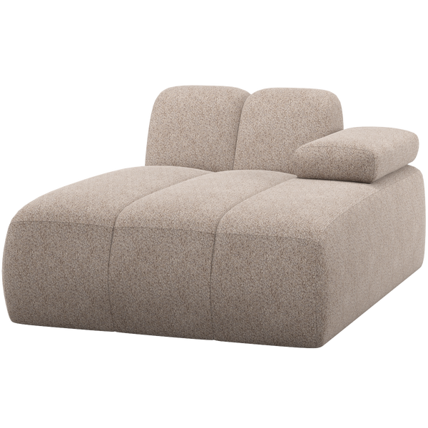 Image of MOJO CHAISE LONGUE ELEMENT RIGHT WOOLLY DARK SAND
