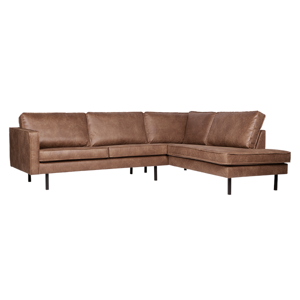 Image of RODEO CORNER SOFA RIGHT ECO LEATHER COGNAC