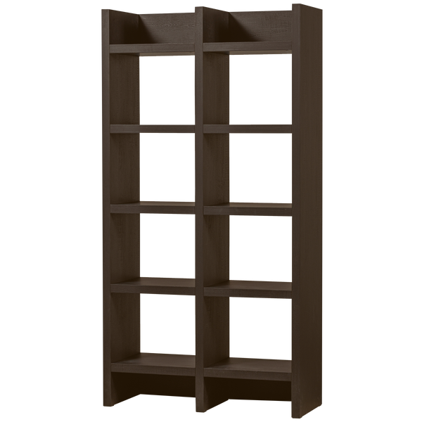 Image of TIMO OPEN CABINET MDF DARK BROWN 195x100x40CM