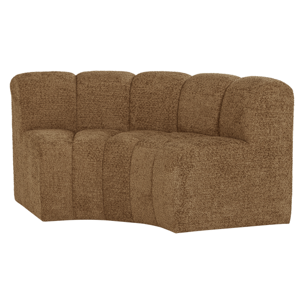 Afbeelding van MOJO EETBANK HALFRONDE HOEK RUGLEUNING WOLLIG GEEL [fsc]