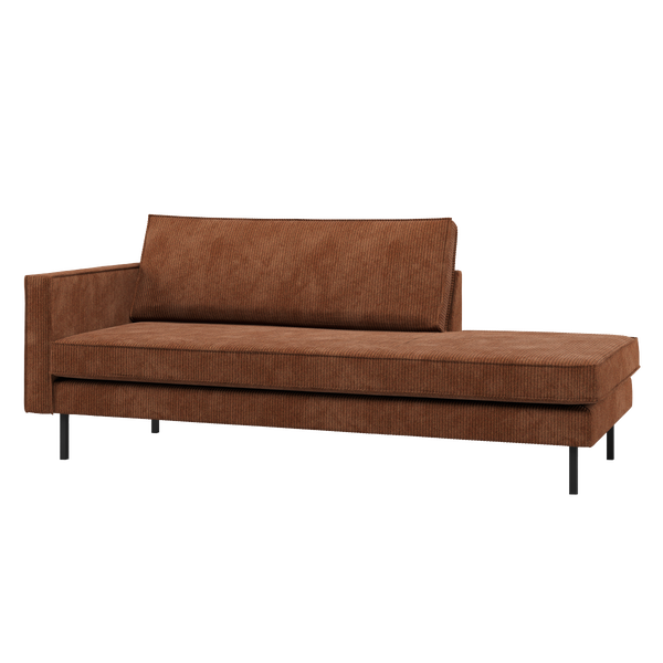 Image of RODEO DAYBED LEFT RIB FABRIC RUST BROWN