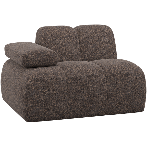 Image of MOJO 1-SEATER ELEMENT ARM LEFT WOOLLY BROWN