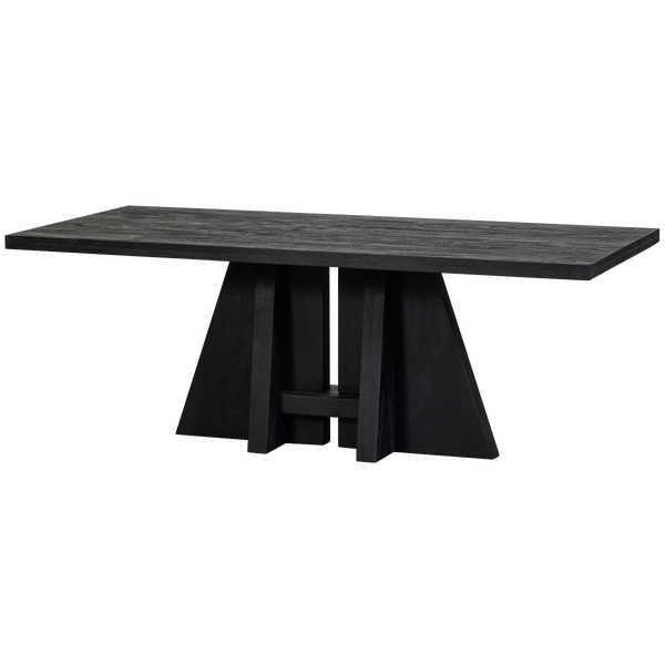 Image of KEAN DINING TABLE WITH CENTRE LEG MANGO WOOD BLACK 180x100CM