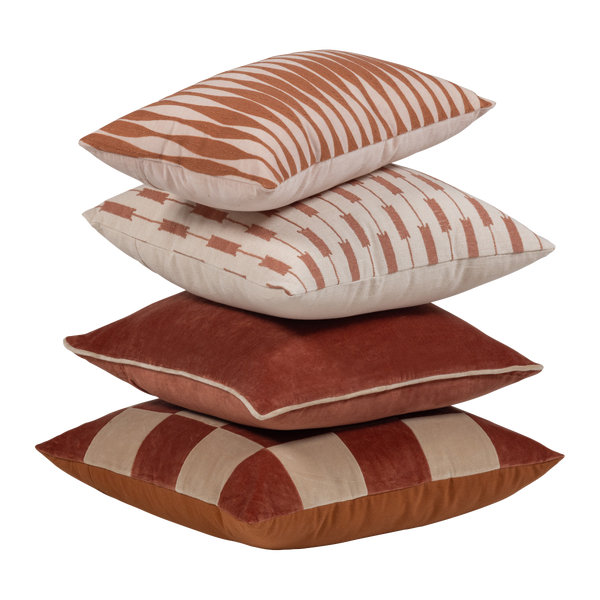 Bild von ZENA KISSIN VELVET ROSA/ROSTBRUIN - 4ER SET