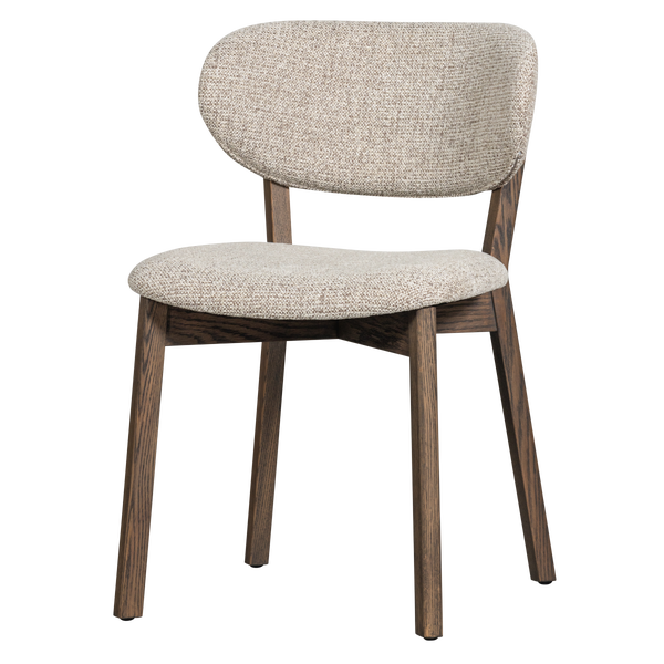 Image of UDAR DINING CHAIR NATURAL WITH WOODEN FRAME BROWN