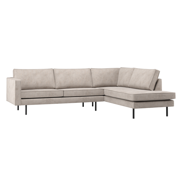 Image of RODEO CORNER SOFA RIGHT RIB FABRIC ECRU