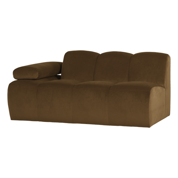 Image of MOJO 1,5-SEATER ELEMENT ARM LEFT VELVET HONEY YELLOW [fsc]