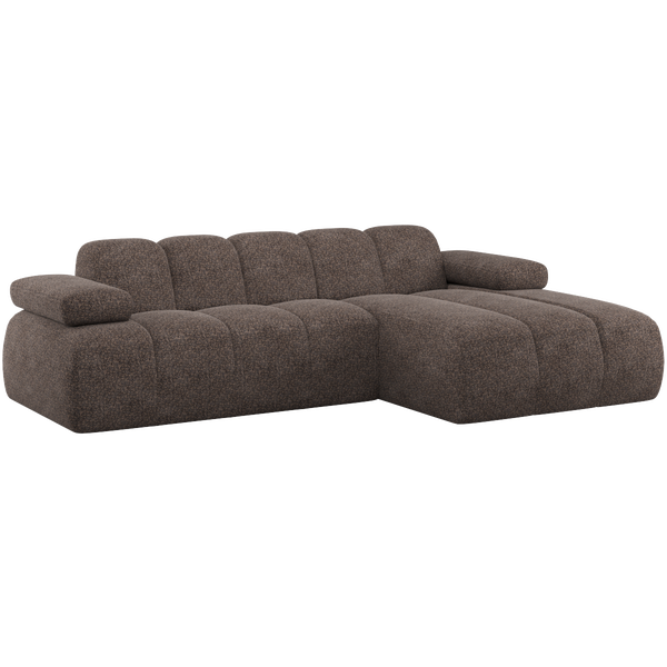 Image of MOJO CHAISE LONGUE SOFA RIGHT WOOLLY BROWN