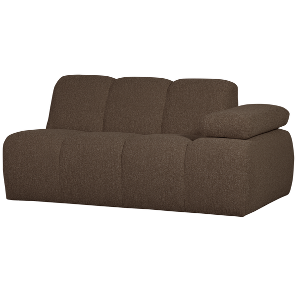 Image of MOJO 1,5-SEATER WITH ARM RIGHT BOUCLÉ BROWN MELANGE