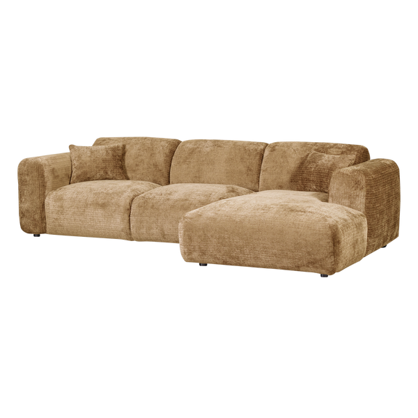 Afbeelding van CLOUD CHAISE LONGUE BANK RECHTS CHENILLE HONINGGEEL [fsc]
