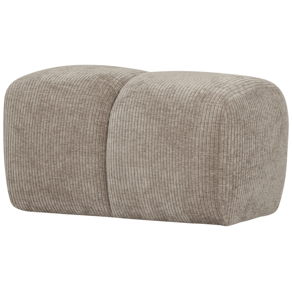 Image of MOJO POUF 45x80x60CM WOVEN RIB FABRIC DARK SAND