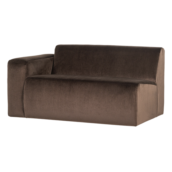 Afbeelding van MOJO BASE 1,5-ZITS ELEMENT ARM LINKS VELVET BRUIN [fsc]
