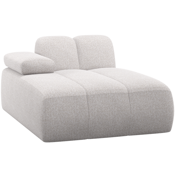 Image of MOJO CHAISE LONGUE ELEMENT LEFT BOUCLÉ ECRU MELANGE
