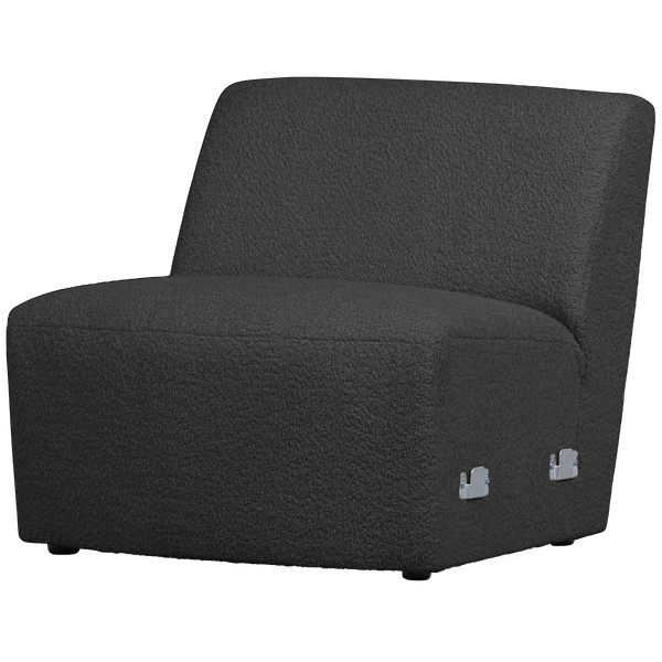 Image of COCO 1-SEATER ELEMENT BOUCLÉ DARK GREY