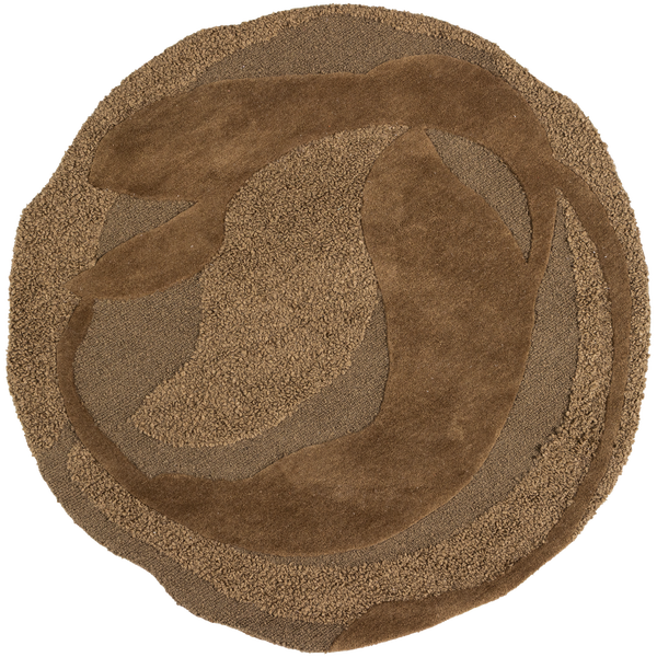 Image de ORVI TAPIS LAINE/POLYESTER BRUN Ø160 CM