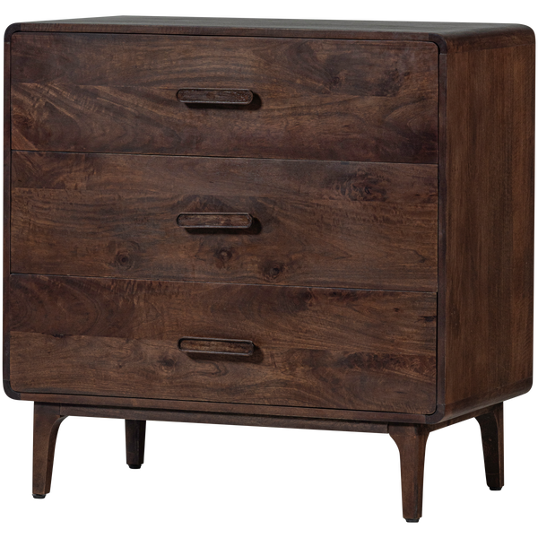Image of LIYA CABINET WITH DRAWERS MANGO WOOD DARK BROWN