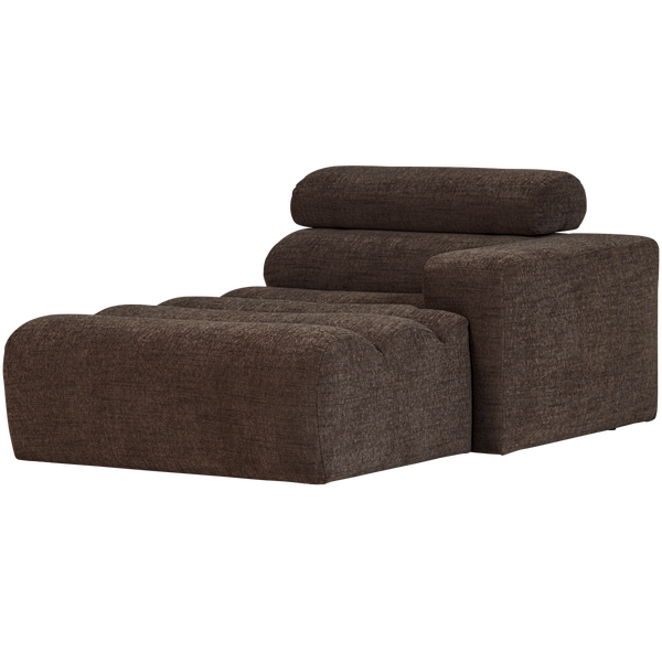 Image of NOVI CHAISE LONGUE ELEMENT RIGHT DARK BROWN MELANGE