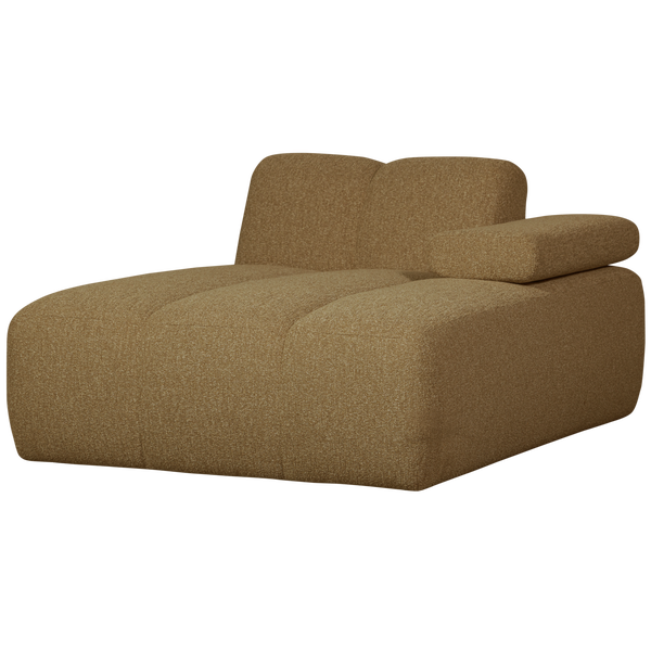 Image of MOJO CHAISE LONGUE ELEMENT RIGHT BOUCLÉ YELLOW/BROWN MELANGE