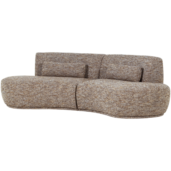Image of BATAVIER HALF ROUND SOFA 4-SEATER LIGHT BROWN MELANGE