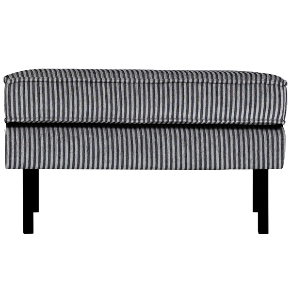 Image of RODEO HOCKER ON LEGS STRIPE BLACK/GREY