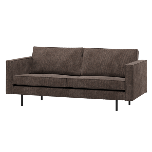 Image of RODEO 2,5-SEATER SOFA RIB FABRIC BROWN
