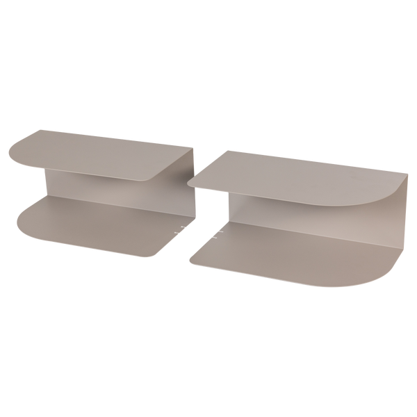 Image de OVIA TABLE DE CHEVET GAUCHE/DROITE MÉTAL SABLE - SET DE 2