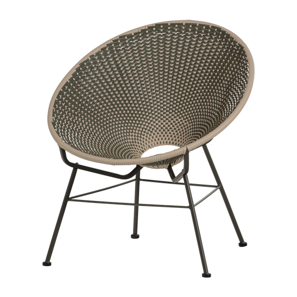 Image de KAZOUN LOUNGE CHAIR DE JARDIN WICKER VERT
