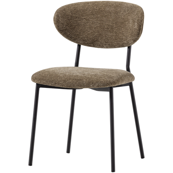 Image of KJELD DINING CHAIR CHENILLE TEXTURED GREEN