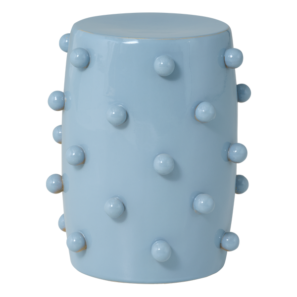Afbeelding van KNOBS DECORATIEVE BIJZETTAFEL Ø39X46 CM KERAMIEK LICHTBLAUW