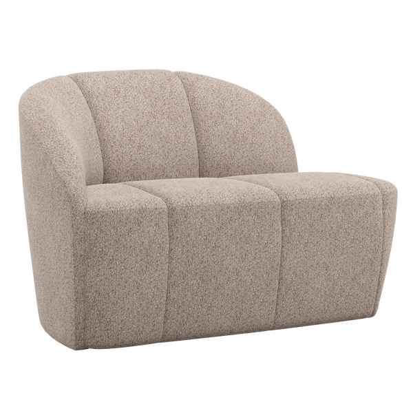 Image of MOJO 2-SEATER BENCH LEFT WOOLLY DARK SAND