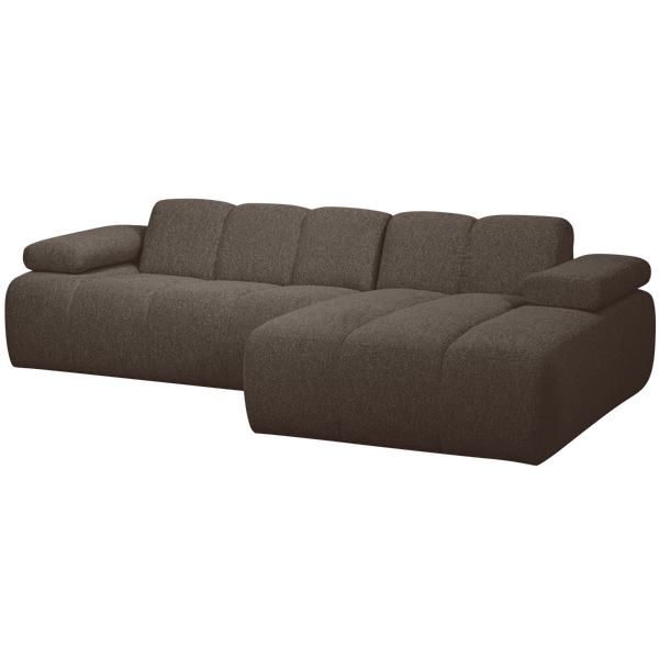 Image of MOJO CHAISE LONGUE RIGHT BOUCLÉ BROWN MELANGE