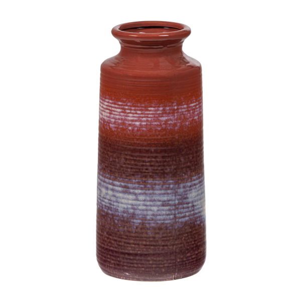 Bild von DECENNIA XL VASE KERAMIK ROT/LILA 38xØ17 CM