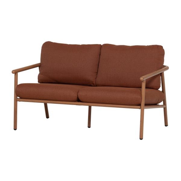 Image of CAVERO GARDEN 2-SEATER SOFA ALUMINIUM TERRA/NATURAL