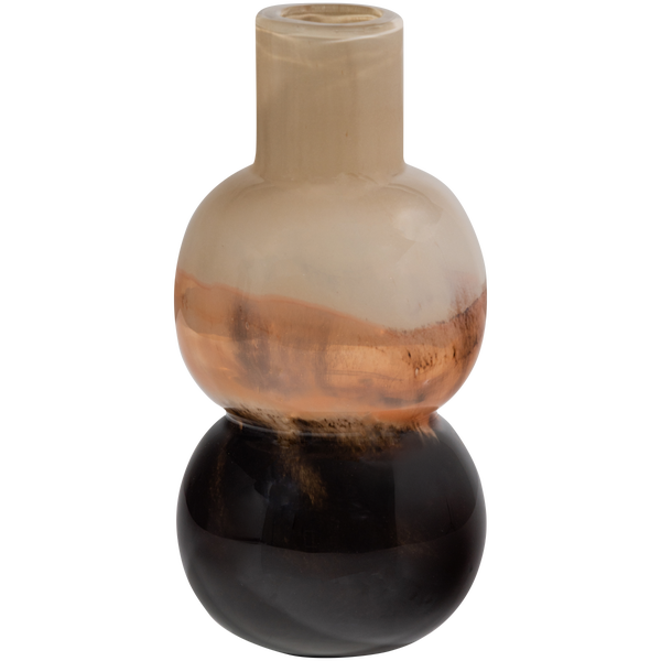 Image of MARJON HANDSHAPED VASE GLASS BROWN