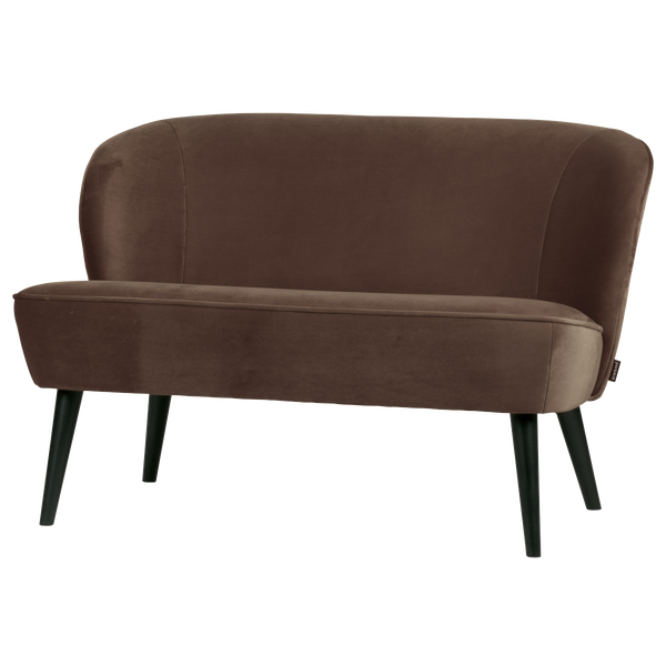 Image of SARA SMALL SOFA VELVET DARK BROWN [fsc]
