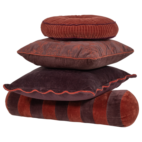 Image de SOVA COUSSINS VELVET ROSE/VIOLET - SET DE 4