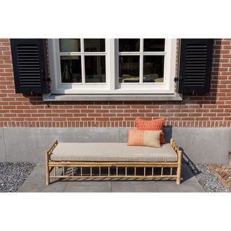 Image of BAMBOO BANC DE JARDIN TENNIS TAUPE